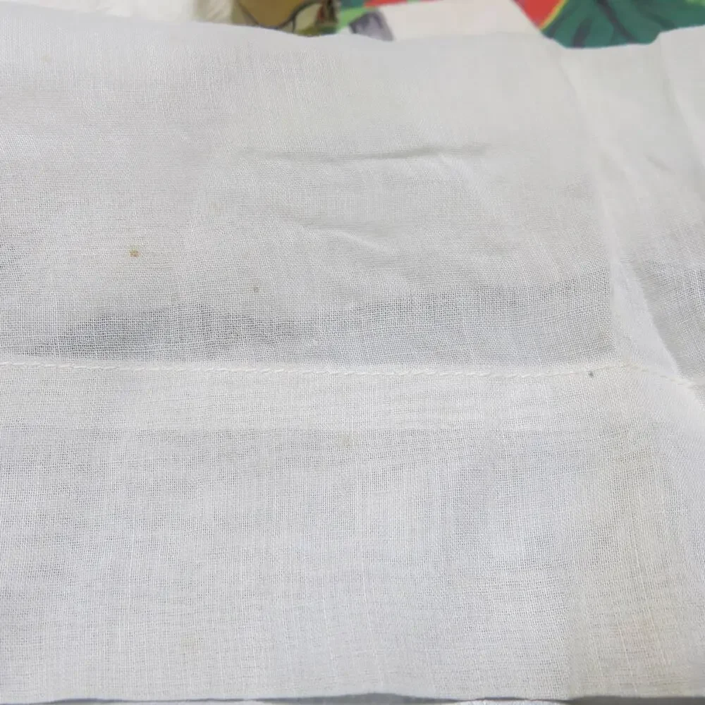 VINTAGE 1950/1960 Half Apron Handmade Pocket Beige with Leaves Tomatoes
